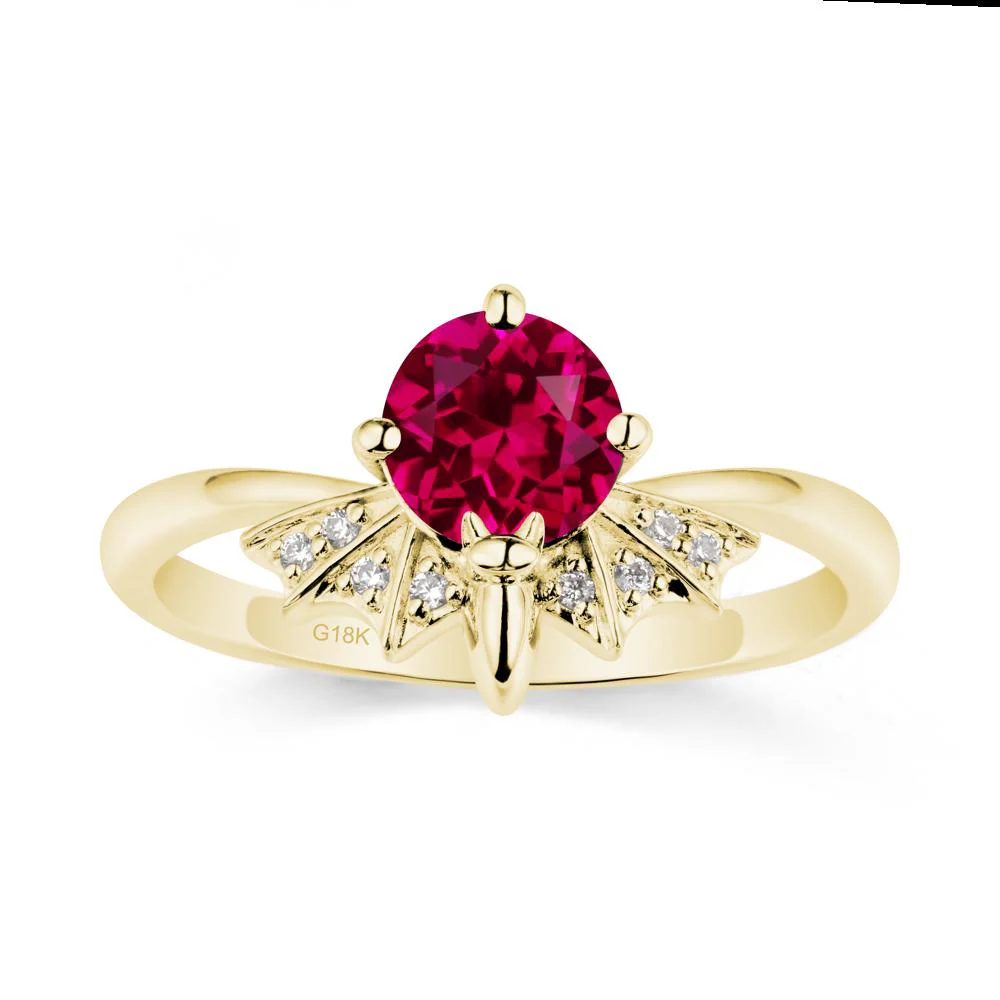 Gothic Bat Ruby Ring - Image 7