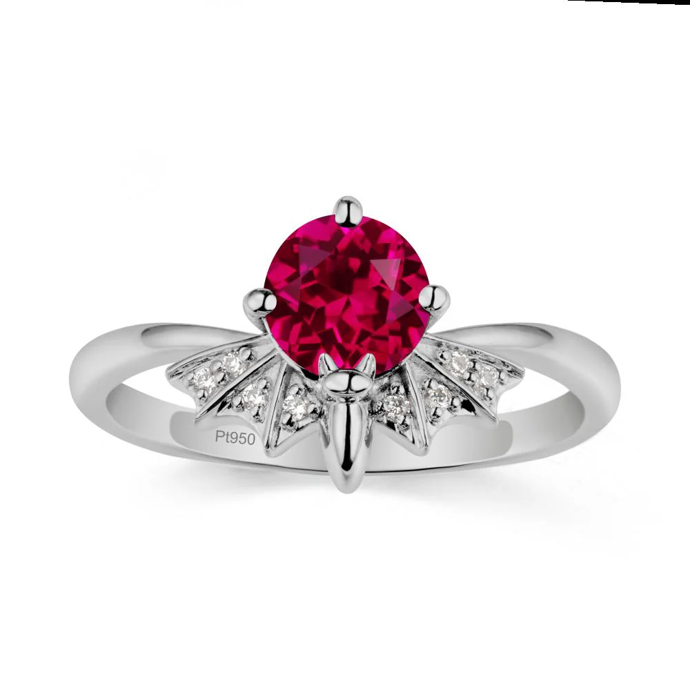 Gothic Bat Ruby Ring - Image 8