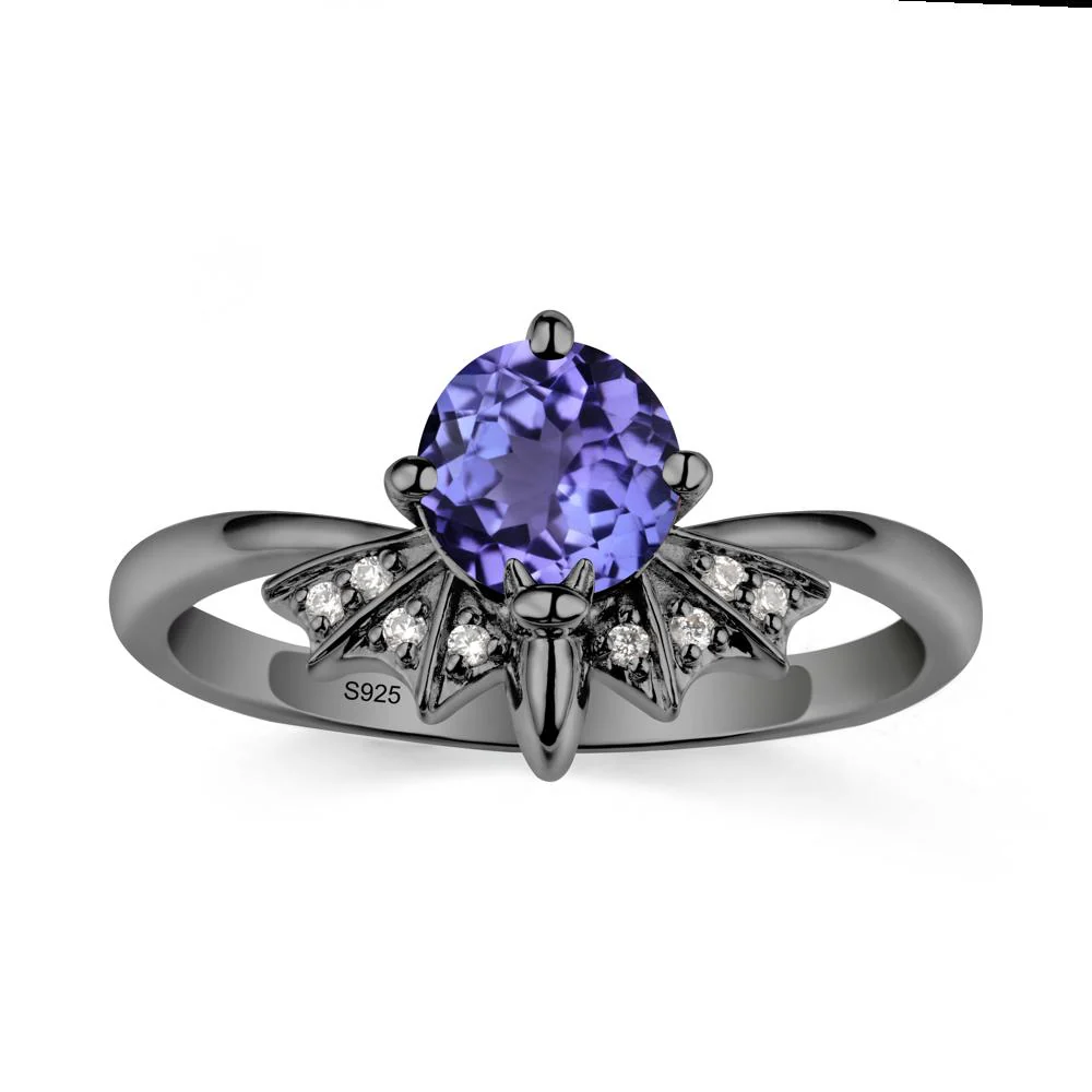 Gothic Bat Tanzanite Ring