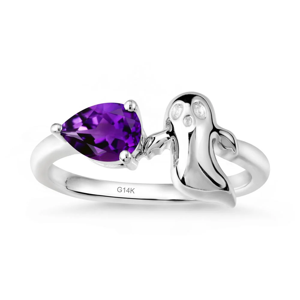 Gothic Ghost Amethyst Ring - Image 3