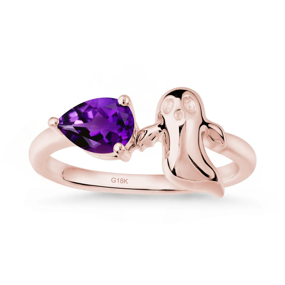 Gothic Ghost Amethyst Ring - Image 4