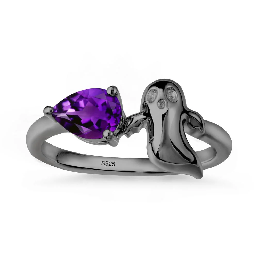 Gothic Ghost Amethyst Ring - Image 7