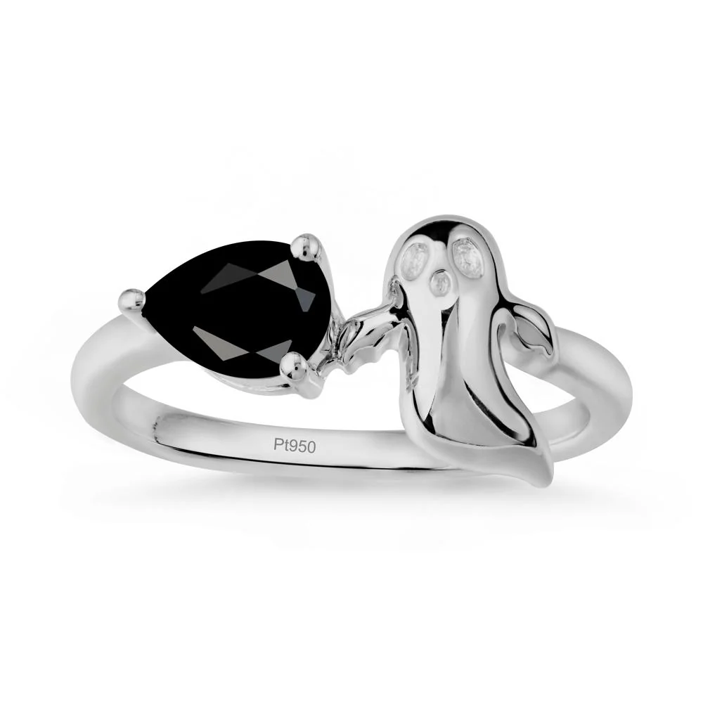 Gothic Ghost Black Spinel Ring