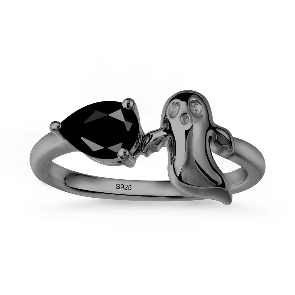 Gothic Ghost Black Spinel Ring - Image 8