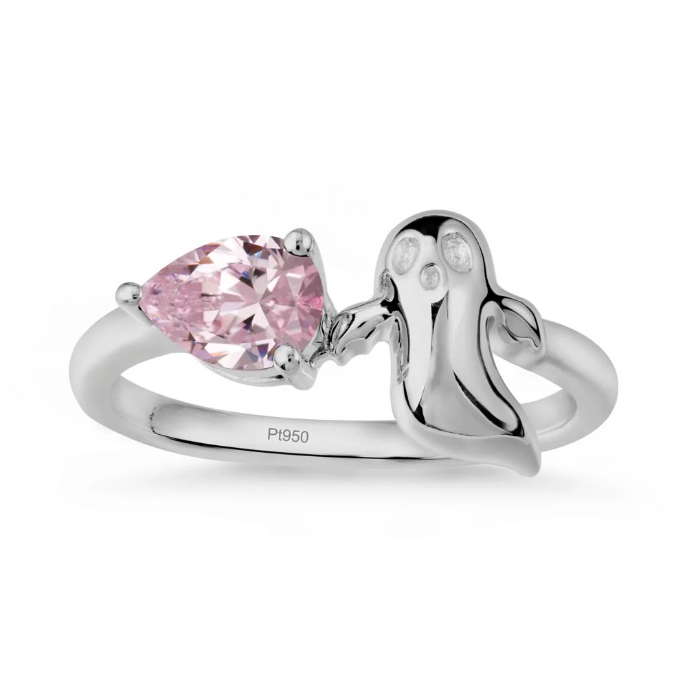 Gothic Ghost Pink Cubic Zirconia Ring - Image 8