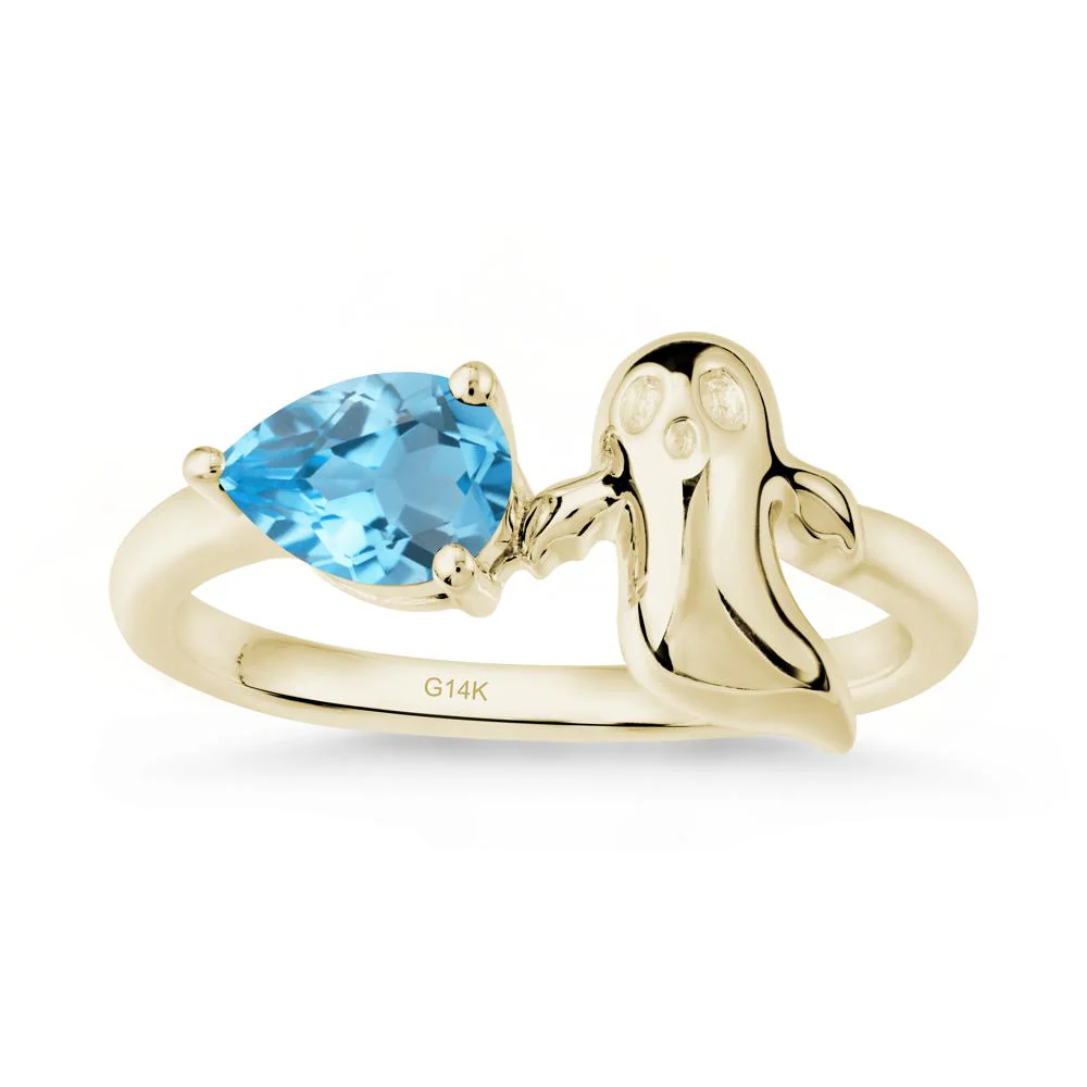 Gothic Ghost Swiss Blue Topaz Ring - Image 4
