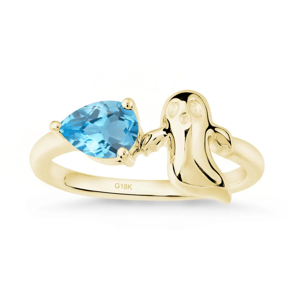 Gothic Ghost Swiss Blue Topaz Ring - Image 7