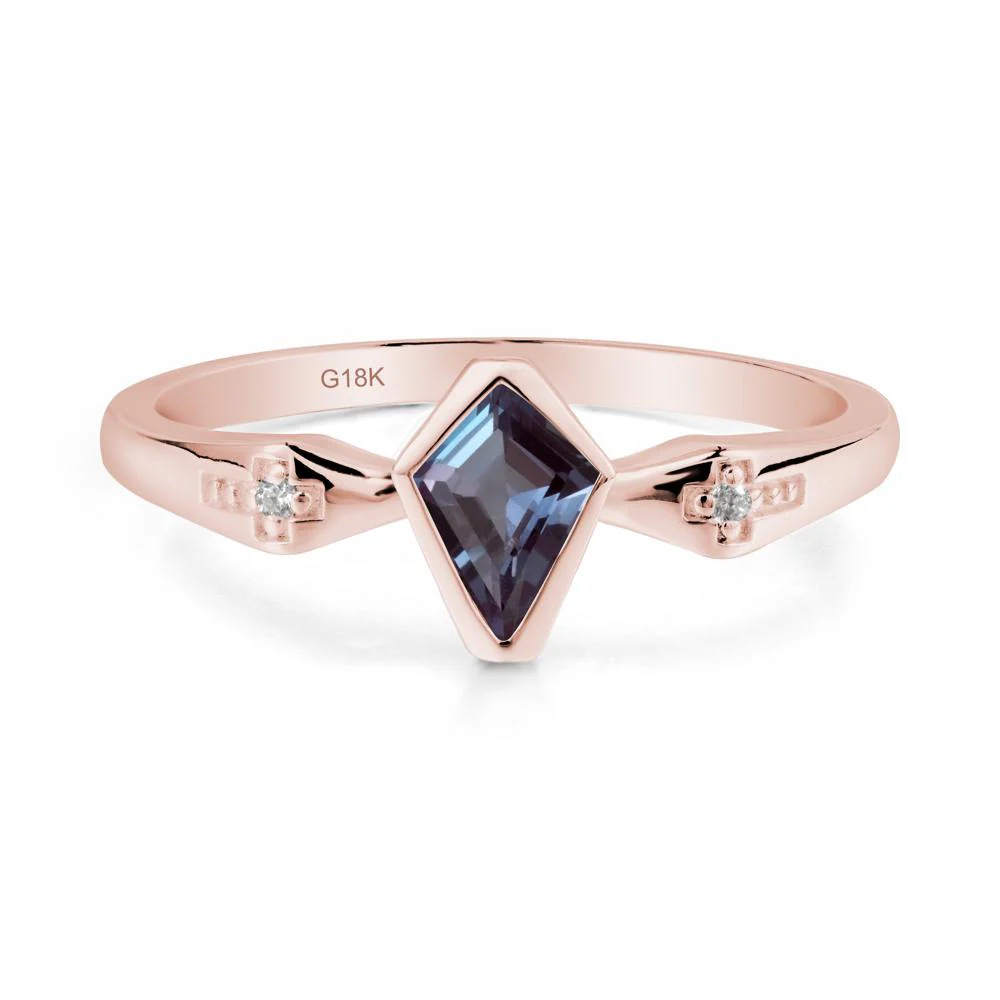 Gothic Kite Shaped Alexandrite Ring - Image 5