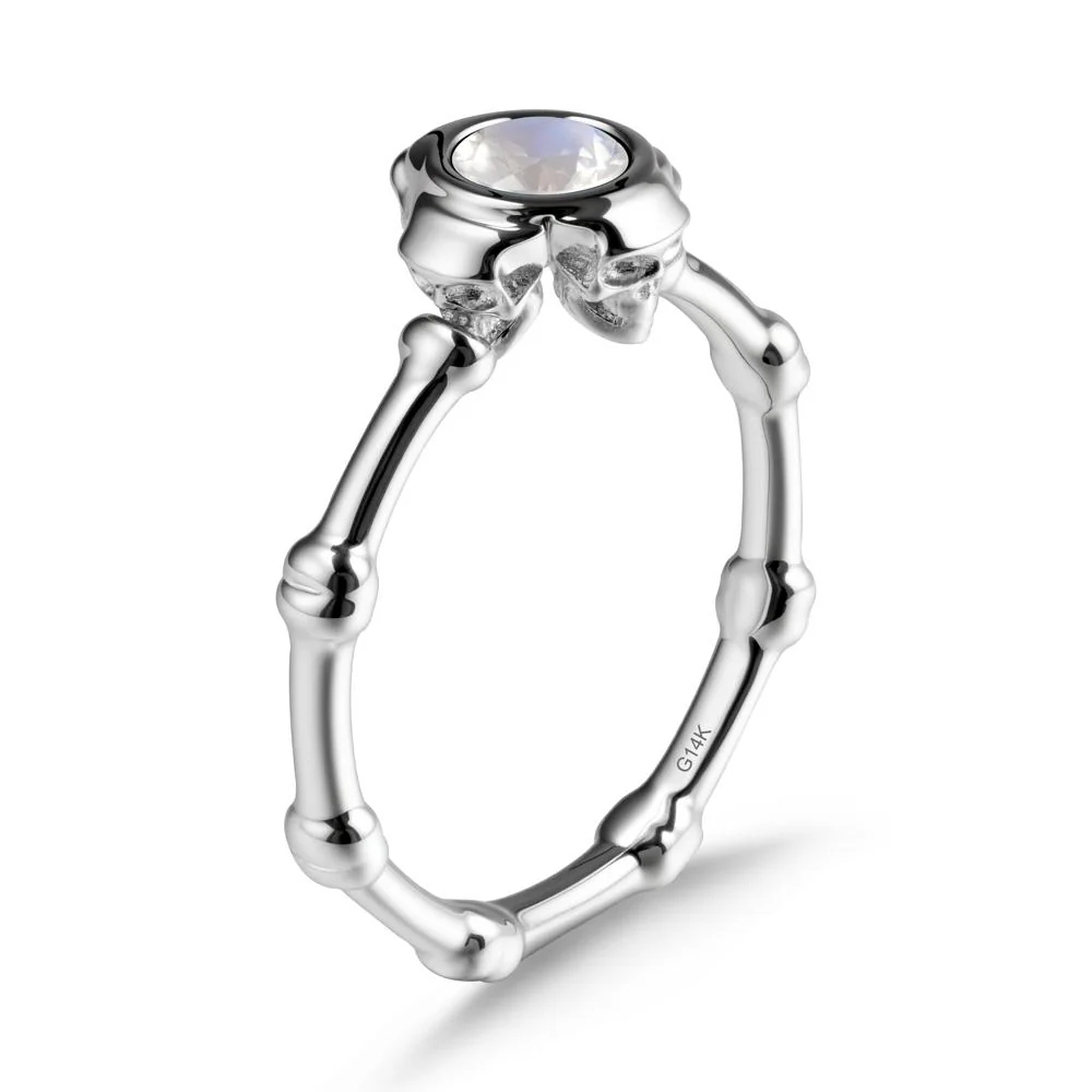 Gothic Moonstone Skull Ring - Image 3