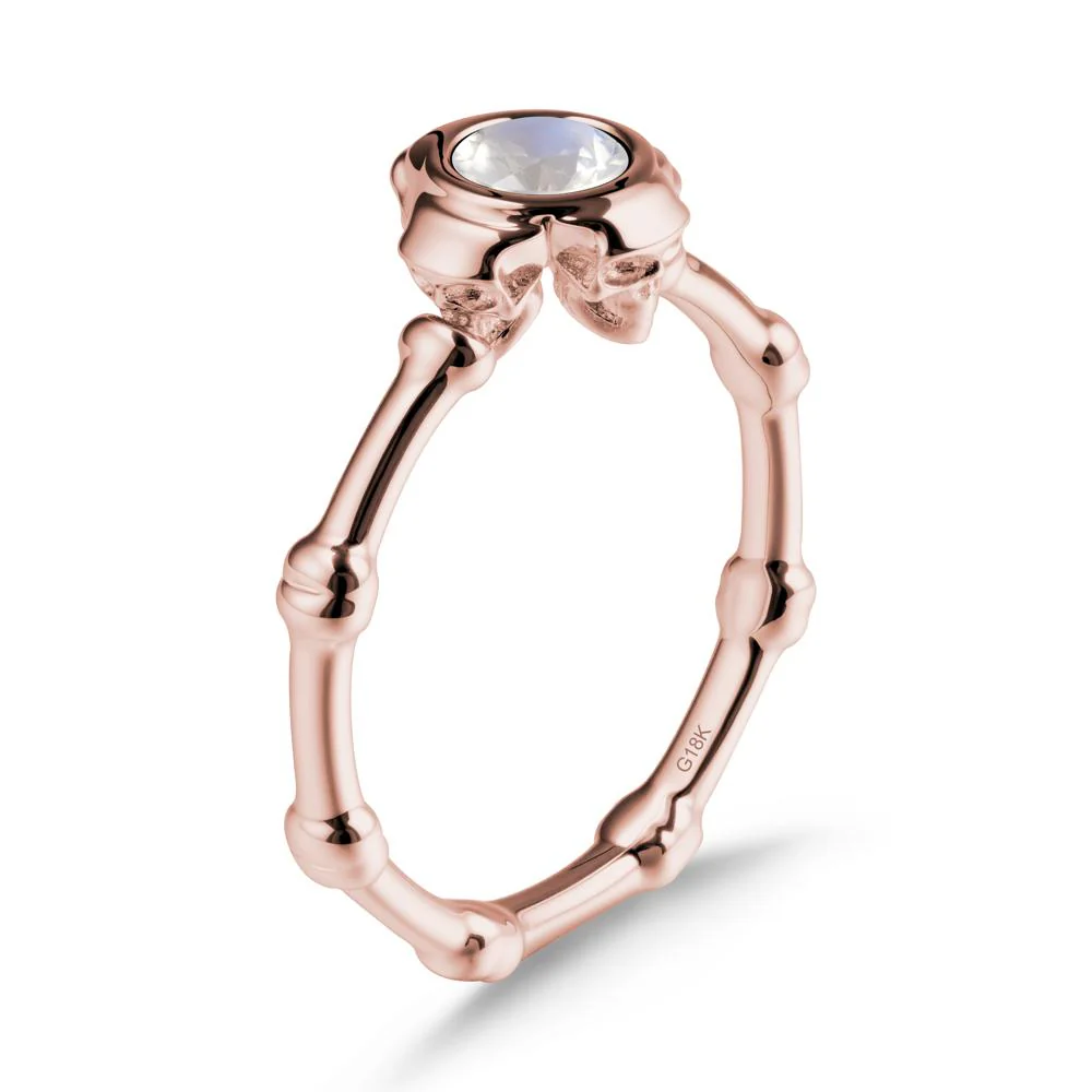 Gothic Moonstone Skull Ring - Image 4