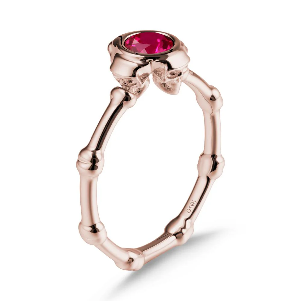 Gothic Ruby Skull Ring - Image 2
