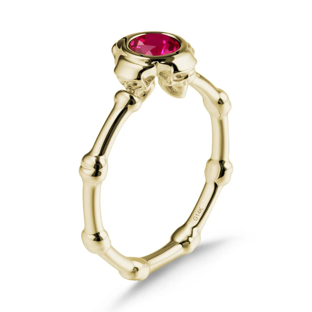 Gothic Ruby Skull Ring - Image 4