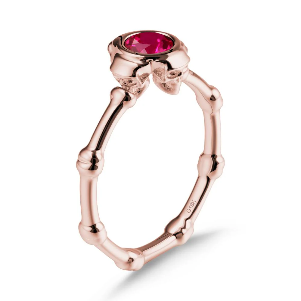Gothic Ruby Skull Ring - Image 5