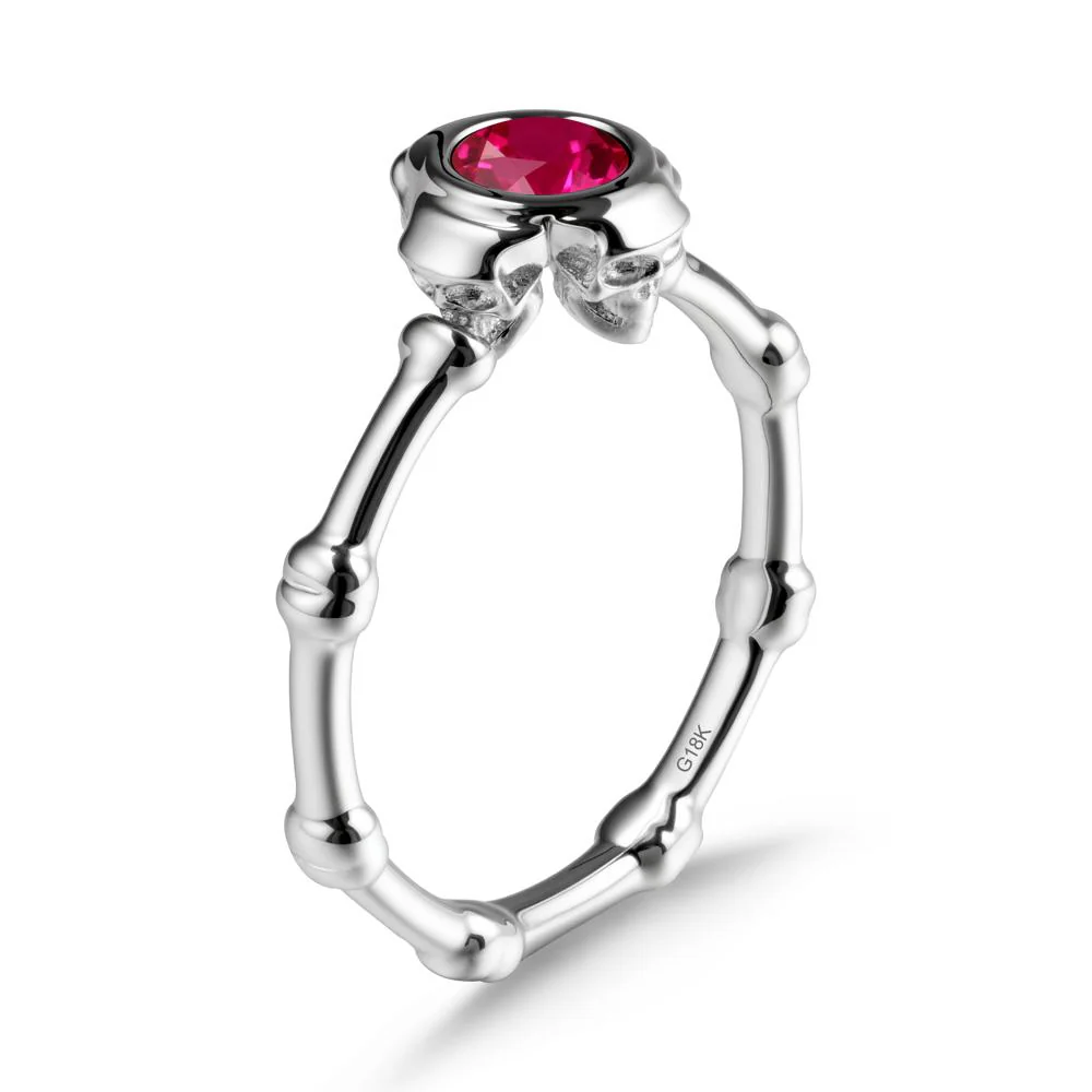 Gothic Ruby Skull Ring - Image 6