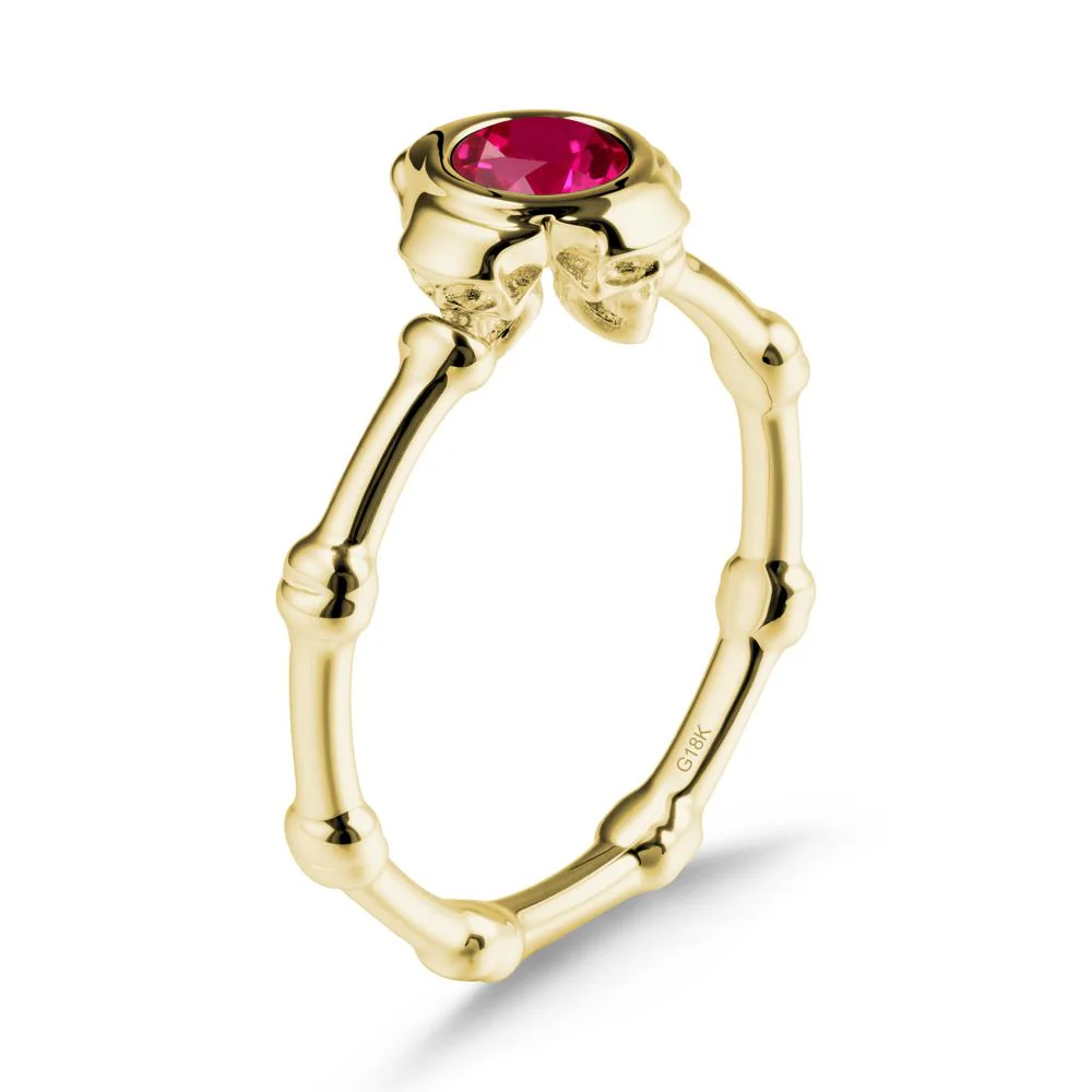 Gothic Ruby Skull Ring - Image 7