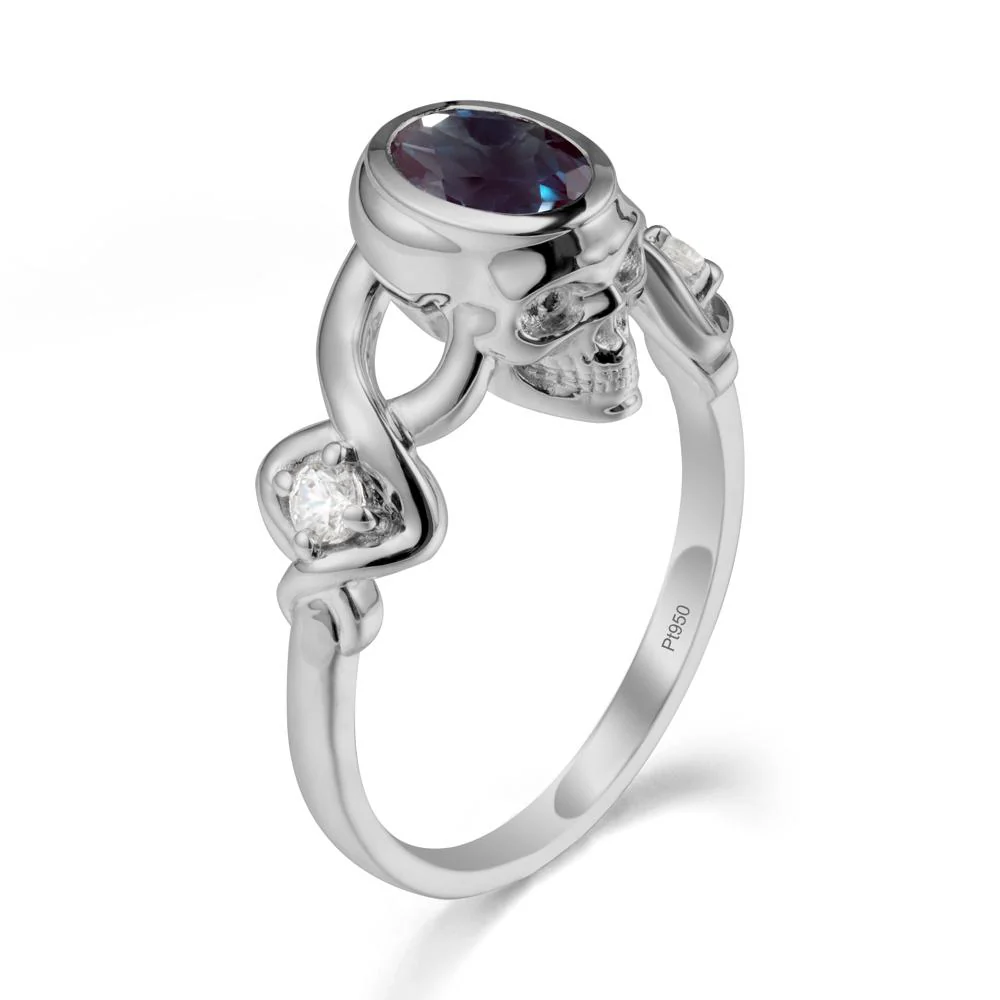 Gothic Skull Alexandrite Ring - Image 8