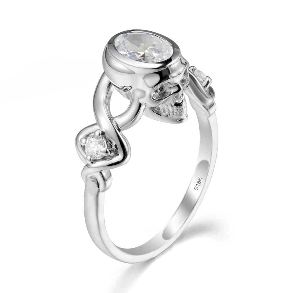 Gothic Skull Moissanite Ring - Image 5