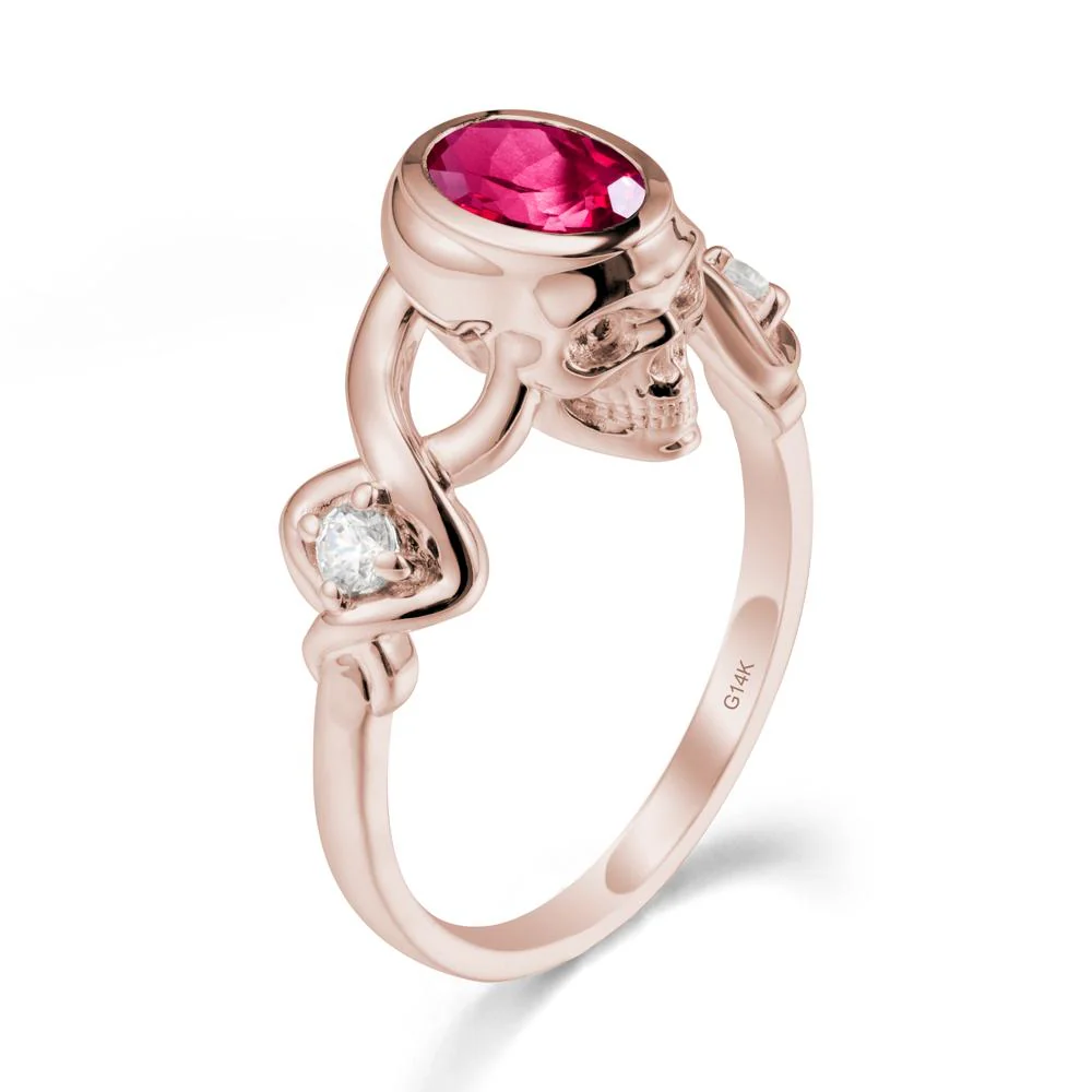 Gothic Skull Ruby Ring - Image 2