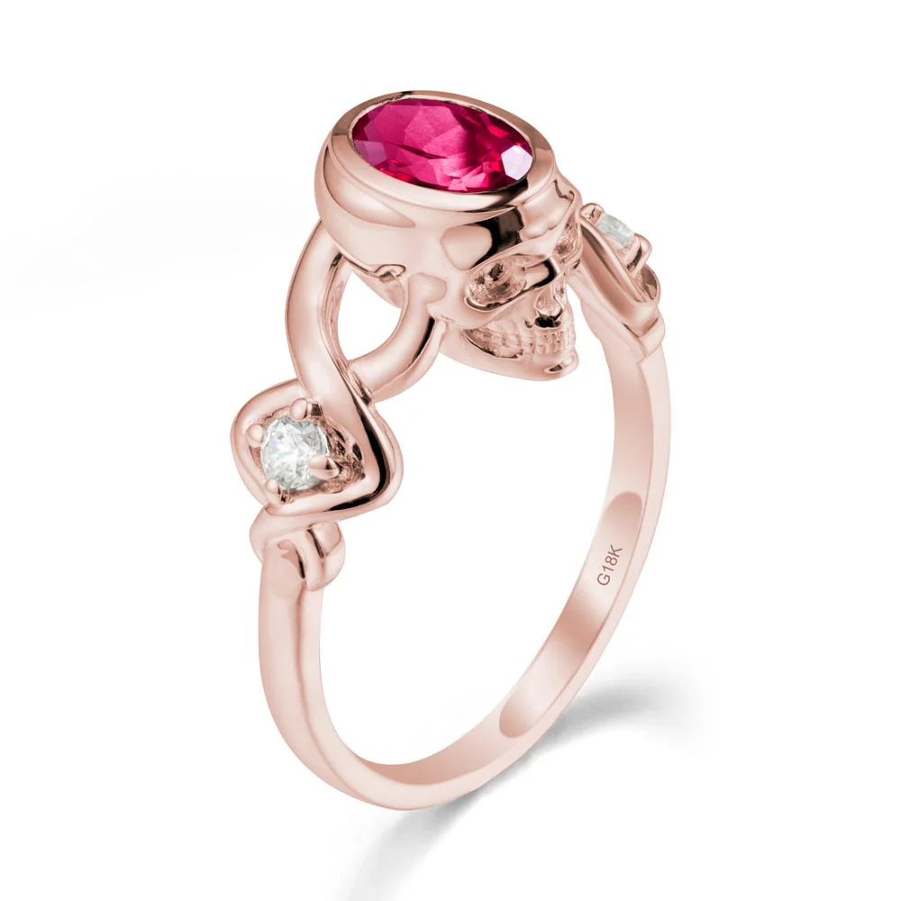 Gothic Skull Ruby Ring - Image 5