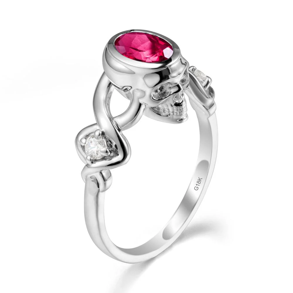 Gothic Skull Ruby Ring - Image 6