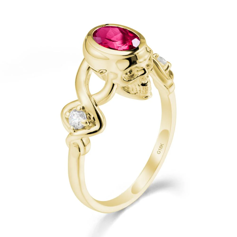 Gothic Skull Ruby Ring - Image 7