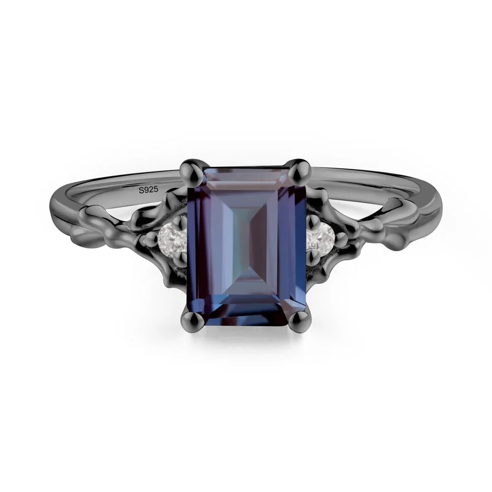 Gothic Thorn Alexandrite Twist Ring for Her - Image 3