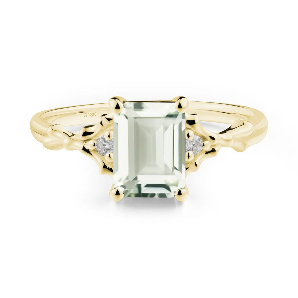 Gothic Thorn Green Amethyst Twist Ring for Her - Image 4