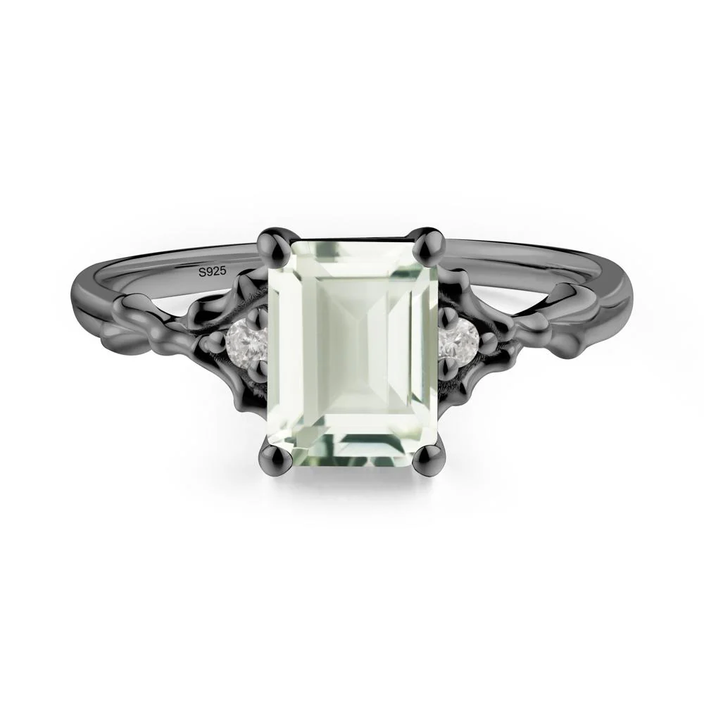 Gothic Thorn Green Amethyst Twist Ring for Her - Image 7
