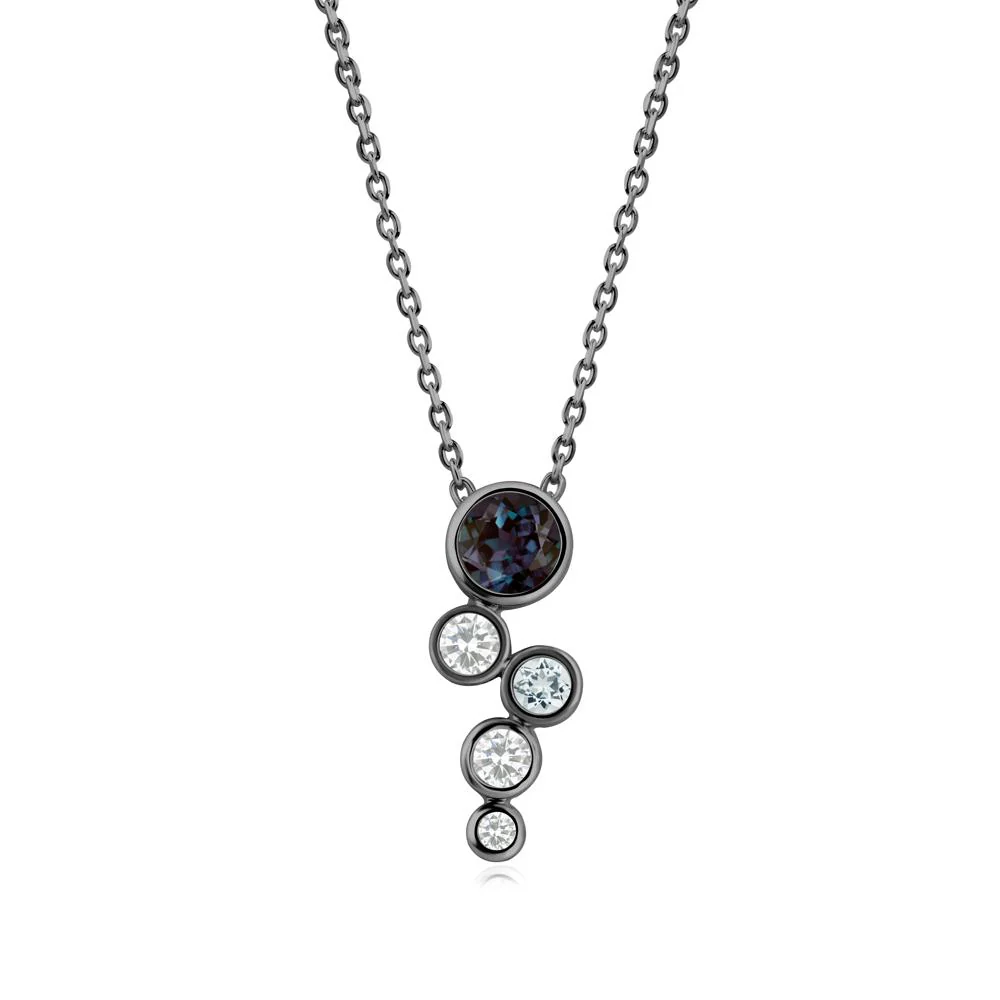 Graduated Drop Alexandrite Necklace - Image 5