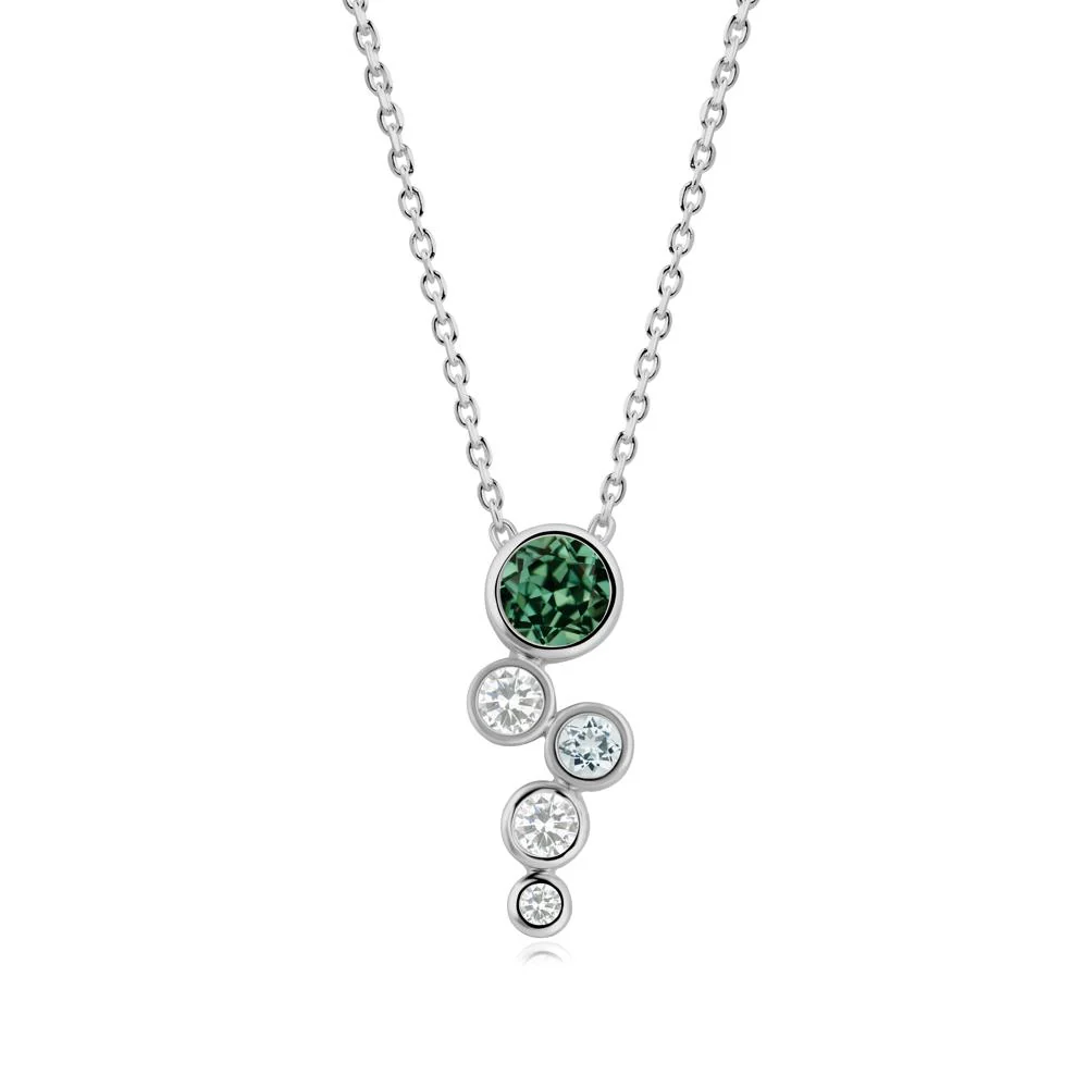 Graduated Drop Green Sapphire Necklace - Image 9