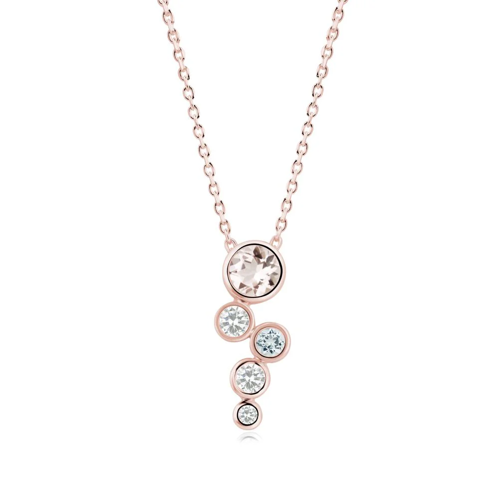 Graduated Drop Morganite Necklace - Image 3