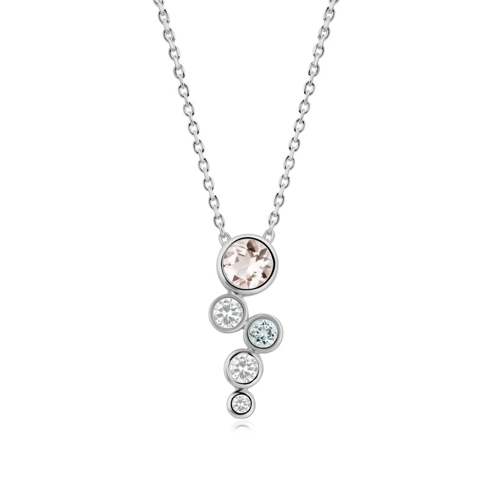 Graduated Drop Morganite Necklace - Image 4