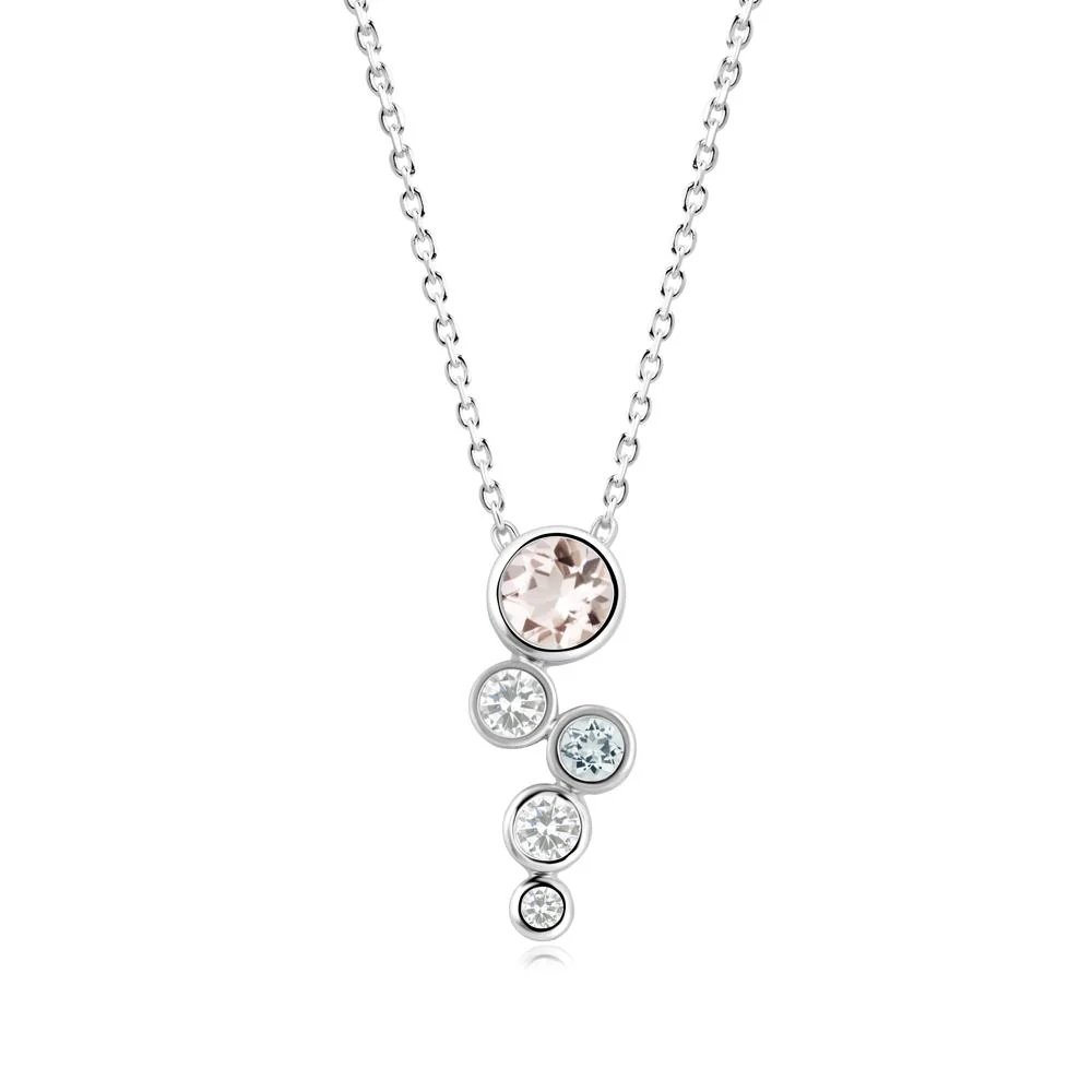 Graduated Drop Morganite Necklace - Image 7