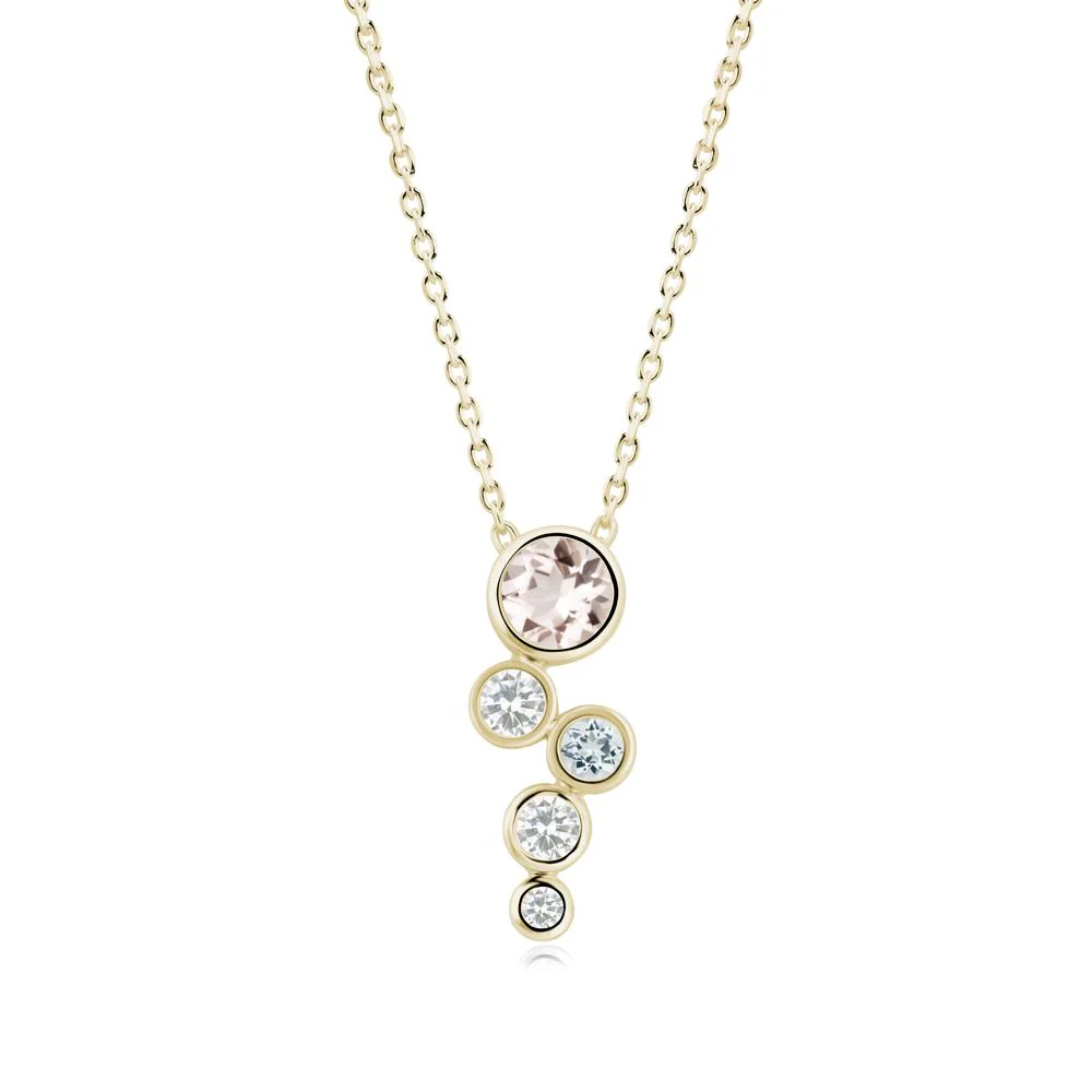 Graduated Drop Morganite Necklace - Image 9