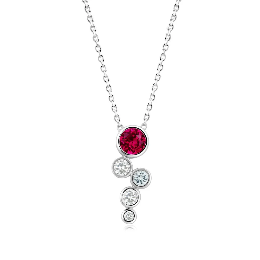 Graduated Drop Ruby Necklace - Image 5