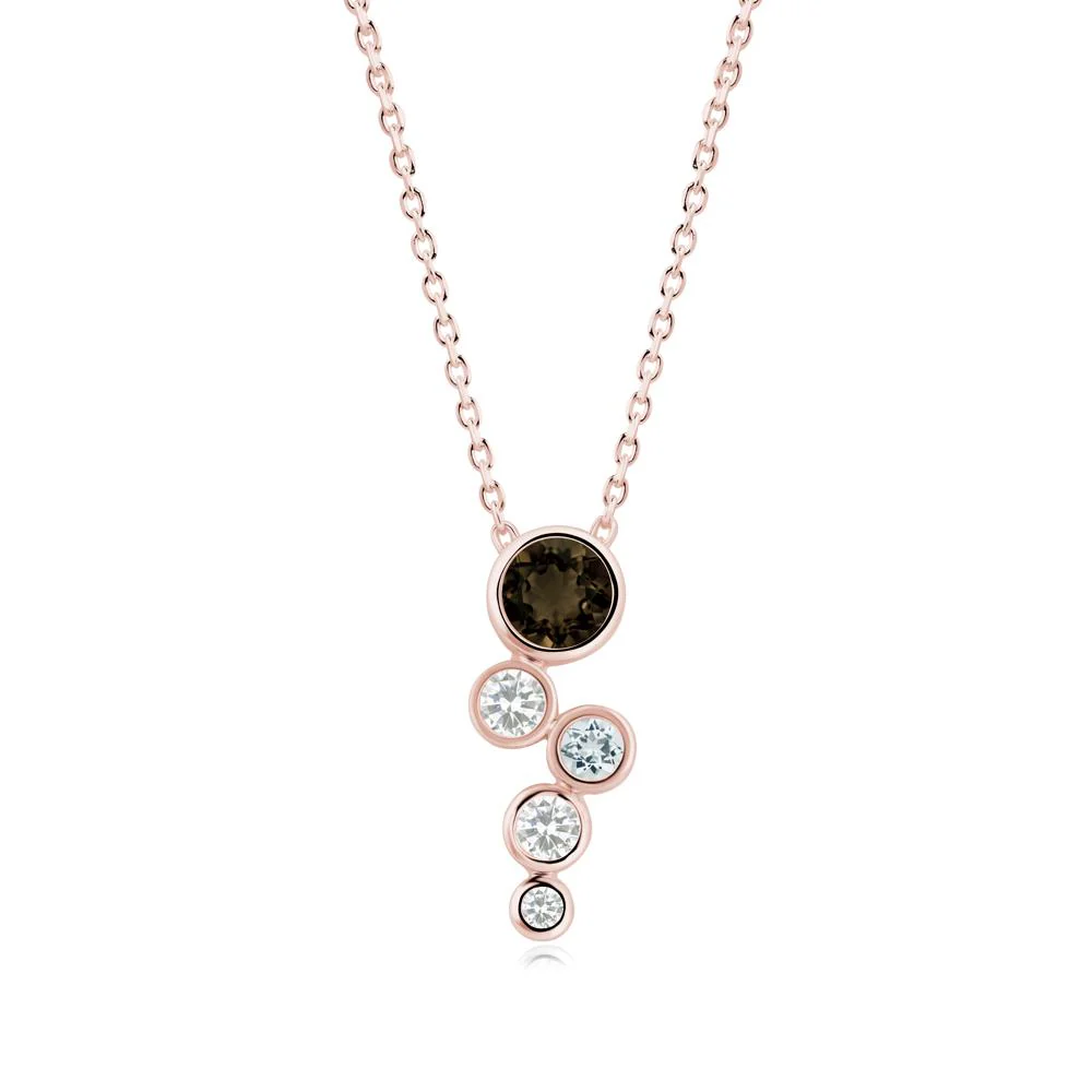 Graduated Drop Smoky Quartz Necklace - Image 3
