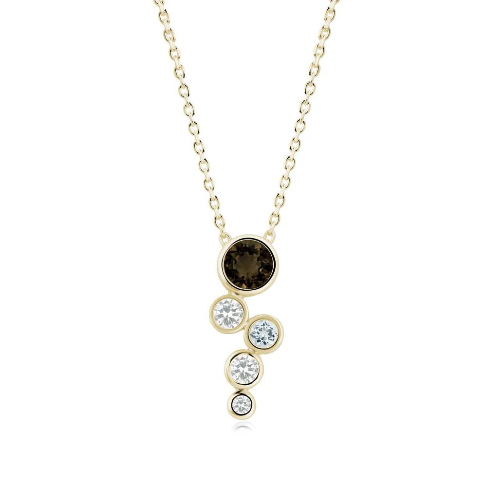 Graduated Drop Smoky Quartz Necklace - Image 4