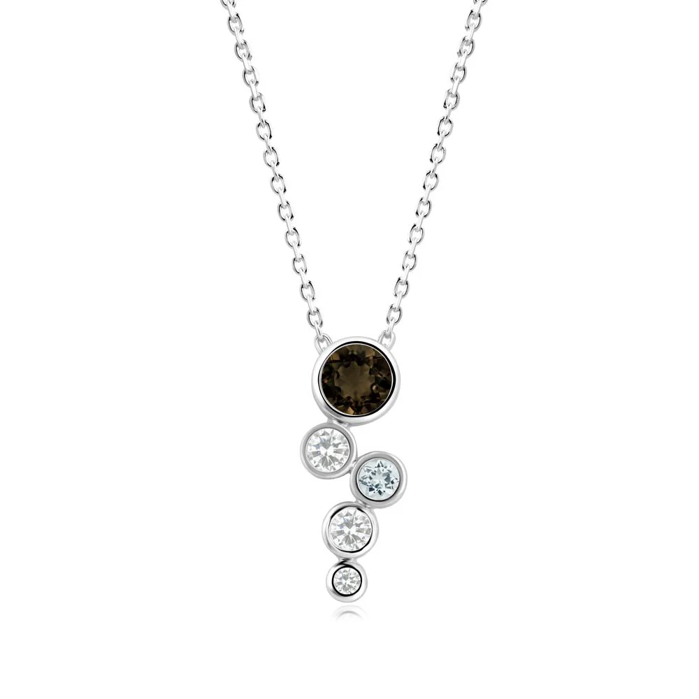 Graduated Drop Smoky Quartz Necklace - Image 5