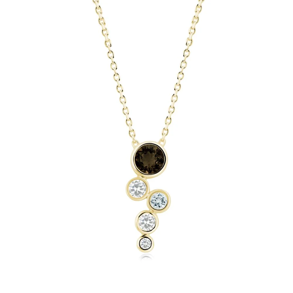 Graduated Drop Smoky Quartz Necklace - Image 6
