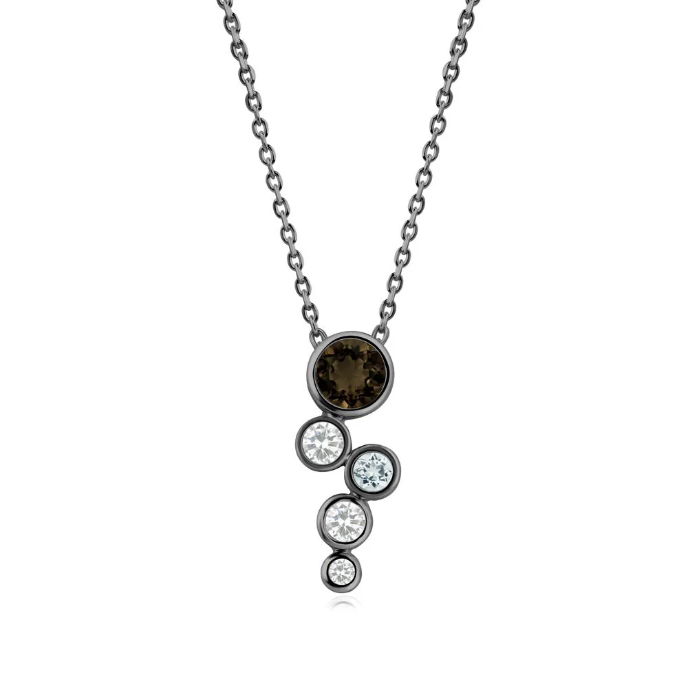Graduated Drop Smoky Quartz Necklace - Image 7