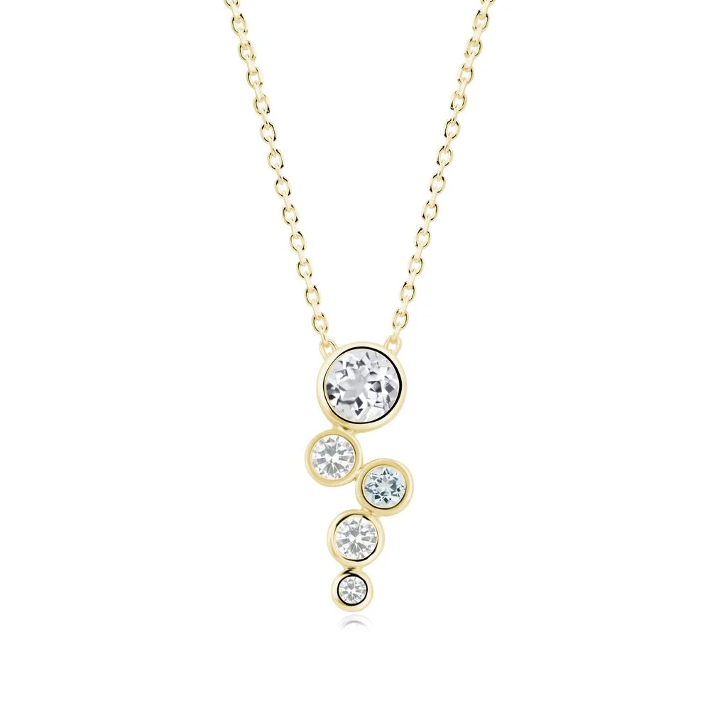 Graduated Drop White Topaz Necklace - Image 8
