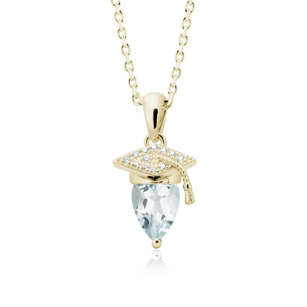 Graduation Gift Aquamarine Necklace - Image 3