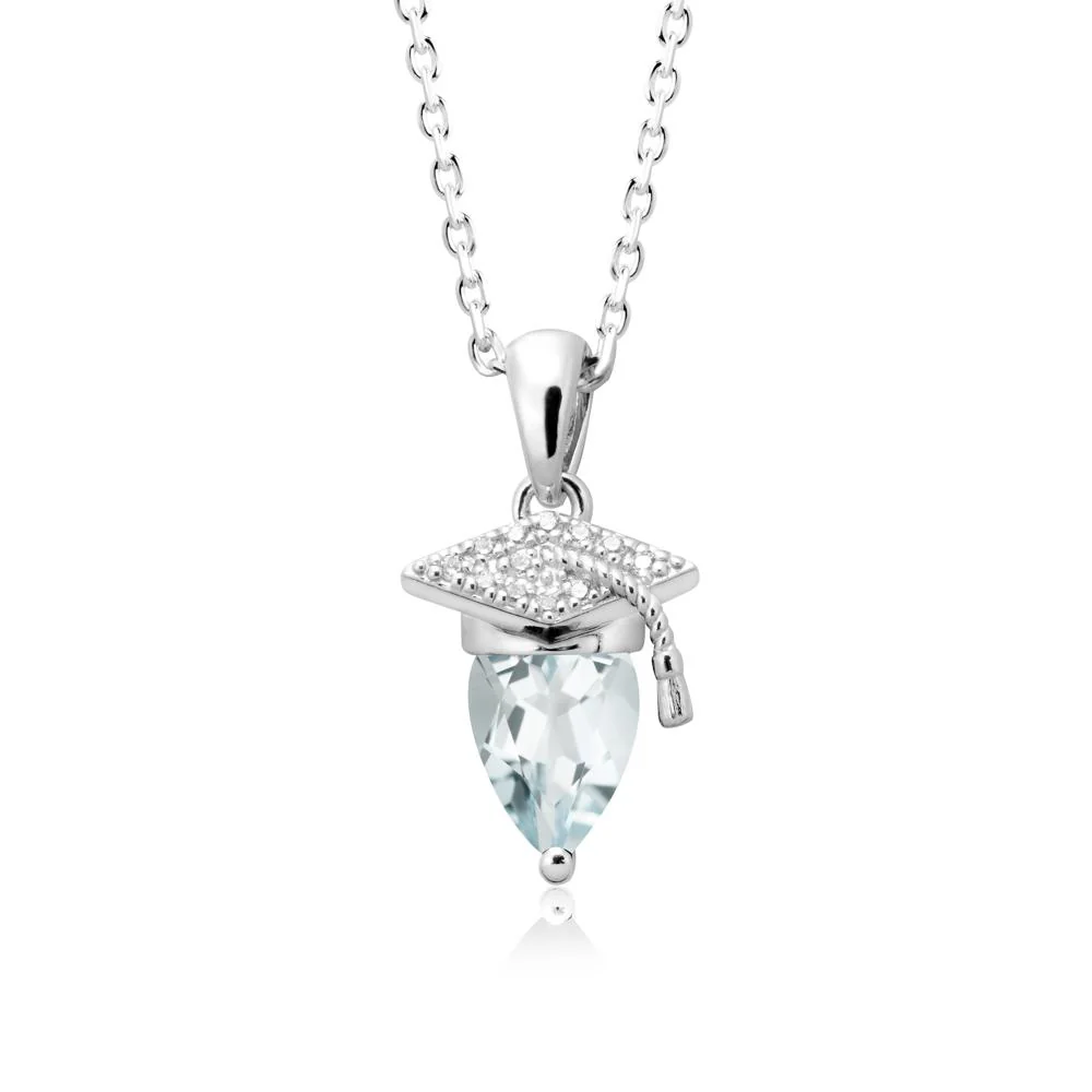 Graduation Gift Aquamarine Necklace - Image 9