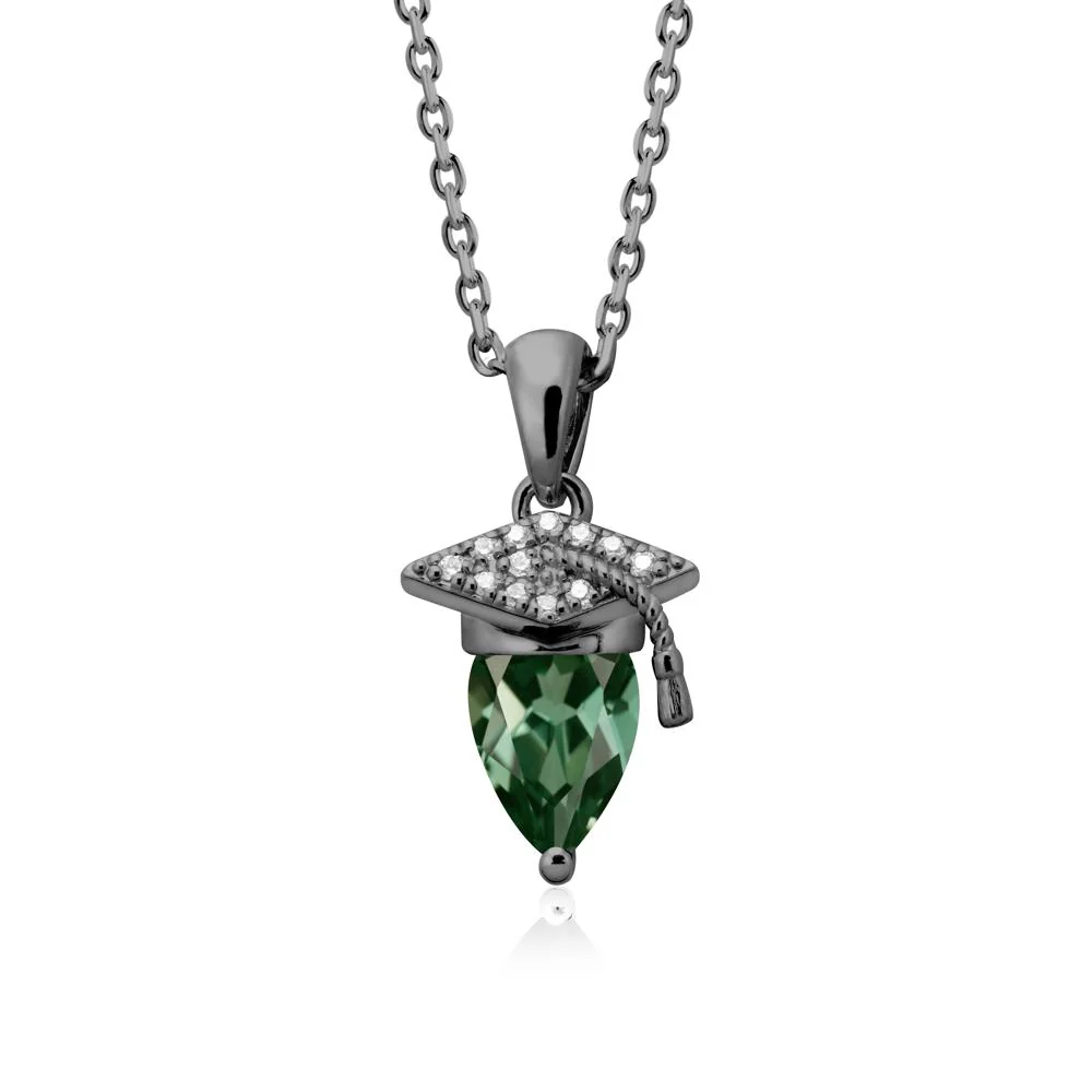 Graduation Gift Green Sapphire Necklace