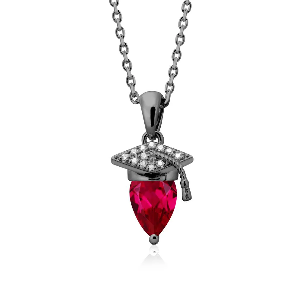 Graduation Gift Ruby Necklace