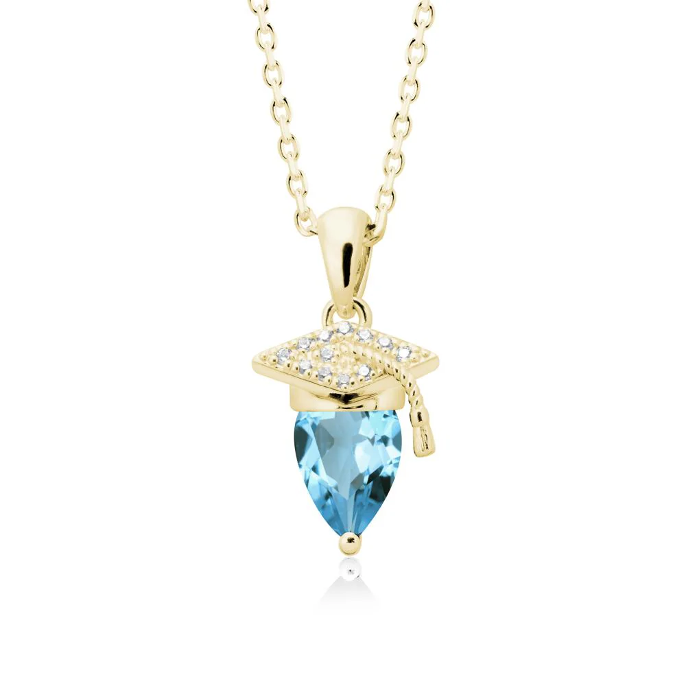 Graduation Gift Swiss Blue Topaz Necklace - Image 6