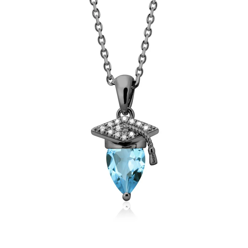 Graduation Gift Swiss Blue Topaz Necklace - Image 7