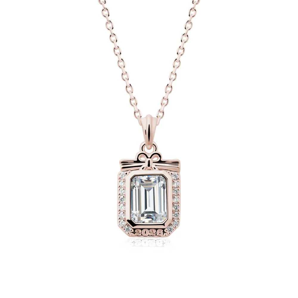 Graduation Halo Cubic Zirconia Necklace - Image 2