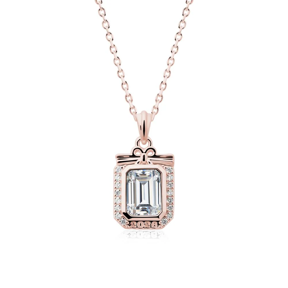 Graduation Halo Cubic Zirconia Necklace - Image 4