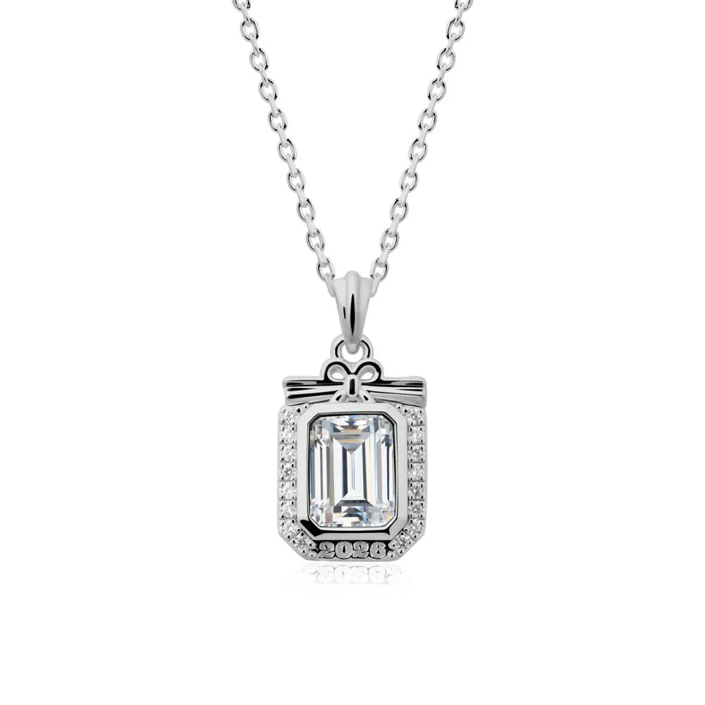 Graduation Halo Cubic Zirconia Necklace - Image 8